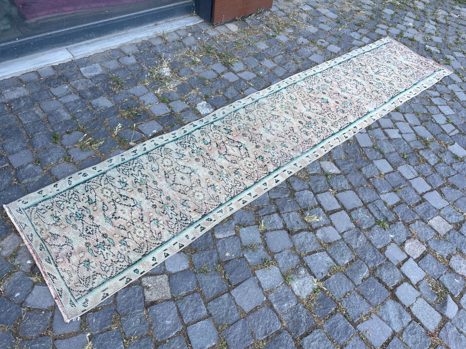 Bohemian Runner Rug, Turkish Vintage Rug, Handmade Wool Rug, 2,0 x 10, ft gallery