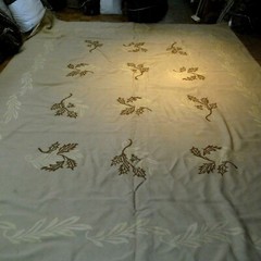 Antique Minimalist French Aubusson carpet 9’8″x11’9″ (10x12ft). Genuine French