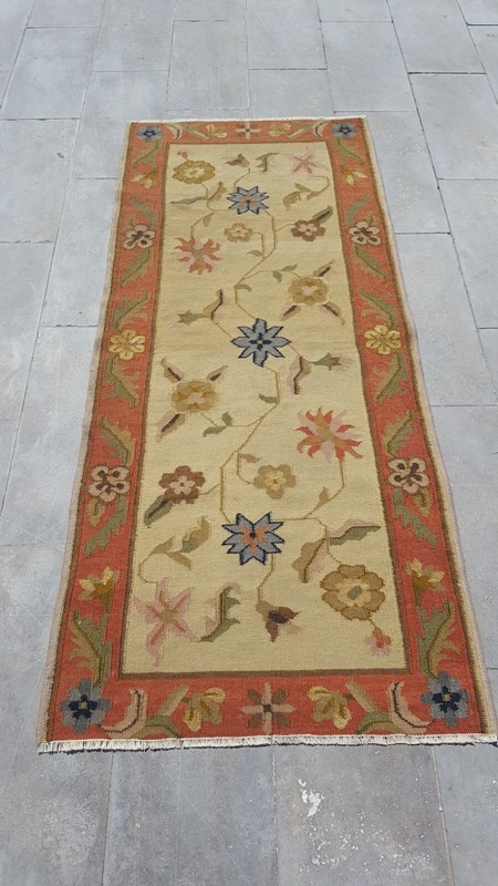 Antique Long Scandinavian Rug Handmade Kilim Carpet Rug Tropical Gargen Rug XJf gallery