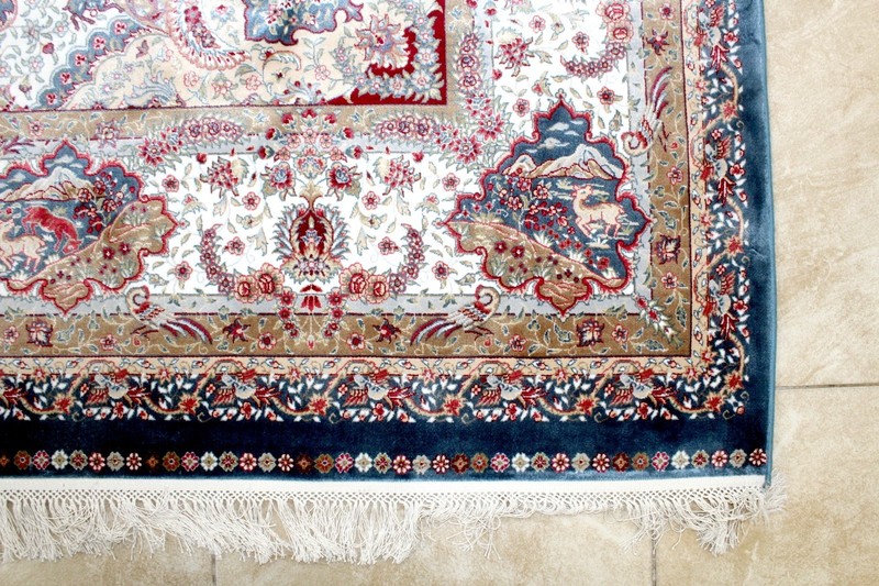 10X7 BREATHTAKING 1200+KPSI HIGH QLTY POWER LOOMED ALL SILK TABRIZZ TURKISH RUG gallery