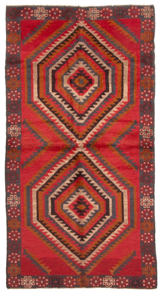 Traditional Vintage Hand-Knotted Area Rug 3'6" x 6'7" Oriental Wool Carpet