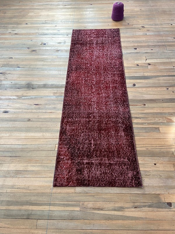 Vintage Runner Rug, 2.3x7.4 ft Runner Rug, 2x7 ft Burgundy Runner Rug, Decor Rug gallery