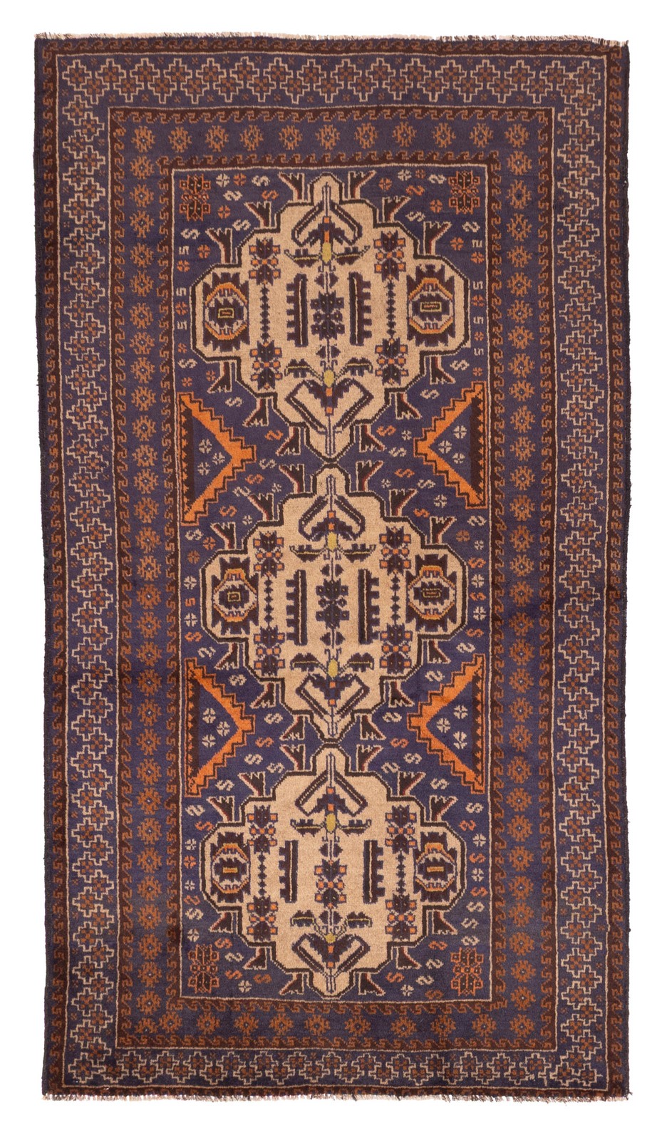 Vintage 3'7" x 6'6" Traditional Hand Knotted Vegetable Dye Wool Area Rug gallery