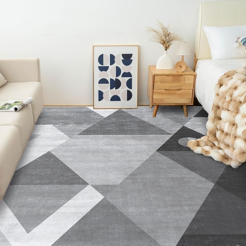 HOMFINE Washable Modern Area Rug - Geometric Style 5x7 Rugs for Living Room, ... gallery