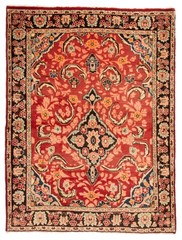 Vintage 4’5″ x 5’11” Traditional Hand Knotted Vegetable Dye Wool Area Rug