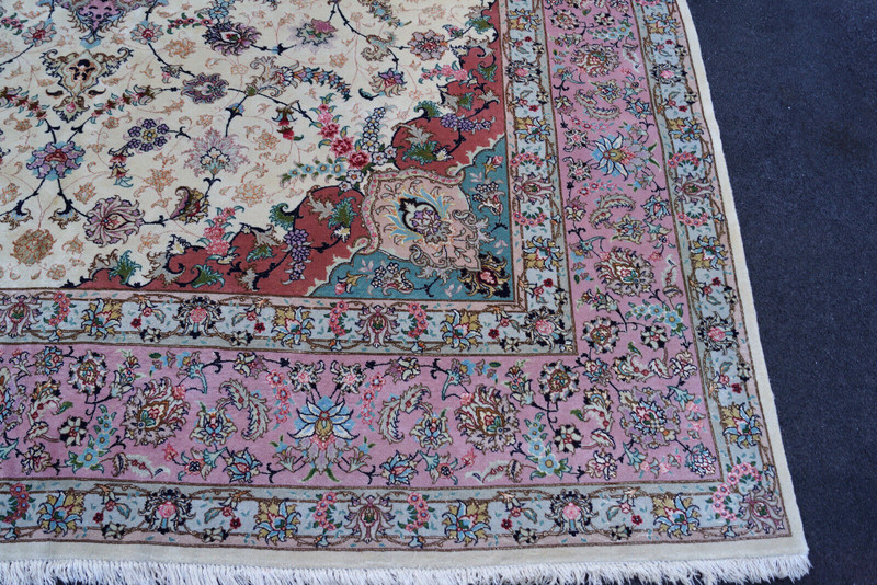 8X12FT EXCEPTIONAL SUPER FINE TABRIZIE RUG Ca 1970- 60 RAJ gallery