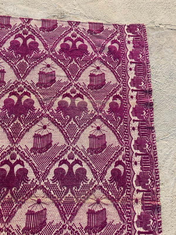 Vintage Handmade Geometric Floral Traditional Wool Area Rug 223x168 cm gallery