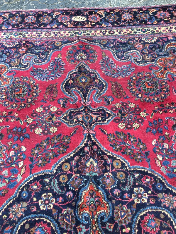 Antique Oriental Rug - 11x16 -handmade - wool gallery