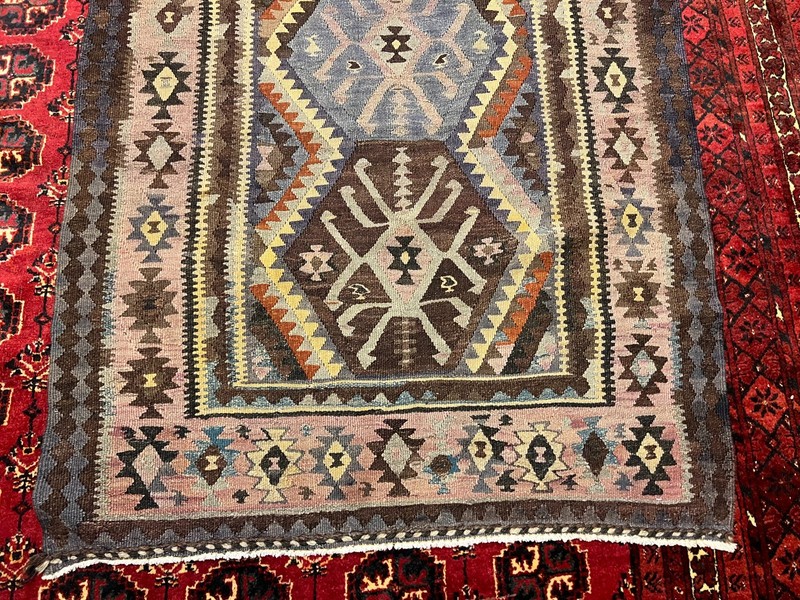 285 X 105 cm COLLECTORS' ITEM Antique Kurdish Senneh Geometric Hallway Runner gallery