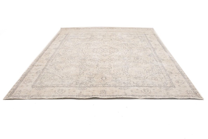Antique Distressed Oriental Rug Muted Farmhouse Decor Vintage Carpet 9'9X12'4 ft gallery