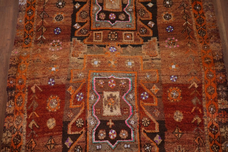 Semi-antique Geometric Lori 12 ft. Runner Rug Hand-knotted Wool 4x12 gallery
