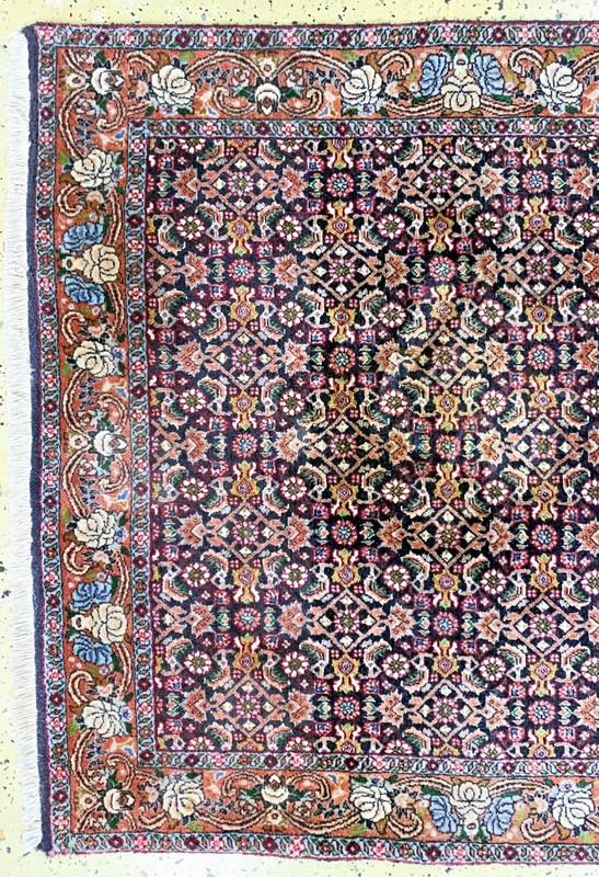 Vintage Per'sian Bijar Iron Rug 3x5 4x5 Corkwool Hand Knotted Kurk Wool Carpet gallery