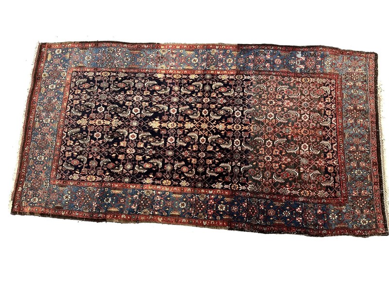 4x8 Antique Traditional Handmade Rug Iron Quality Heavy Wool 127x 239cm c.1900 gallery