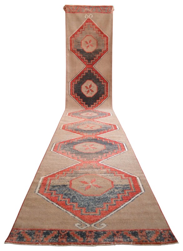 3x19 ft Vintage Rug Runner Handmade EXTRA LONG Hallway Runner Wool Turkish Rug gallery
