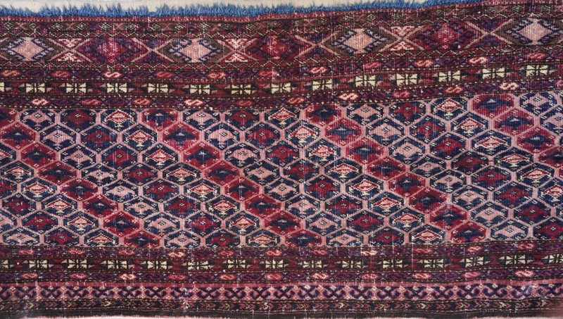 1' x 4' Antique Turkmen Torba Yomud Tribal Hand Knotted Wool Textile Rug gallery