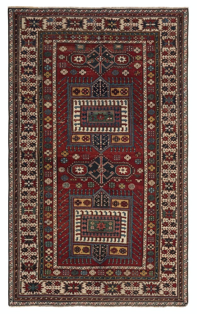 4x6.5 Ft Antique Shirvan Rug, East Caucasus, Late 19th Century