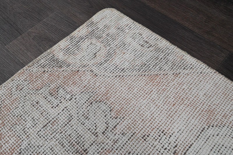 Oushak Turkish Doormat Rug 2x2 Orange Anatolian Handmade Vintage Small Kilim Rug gallery