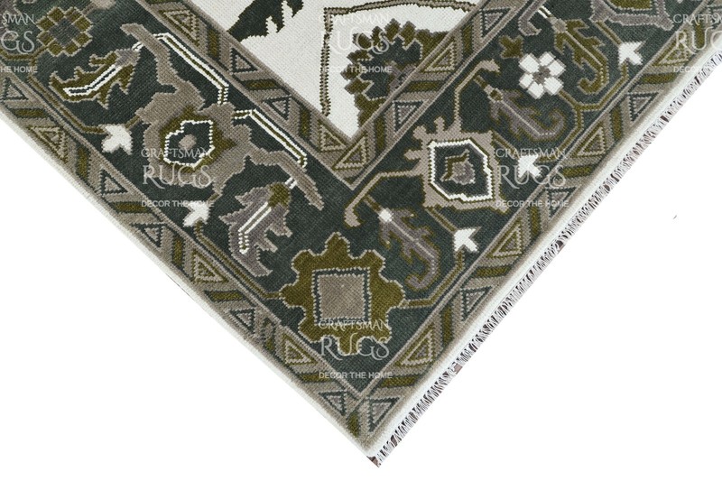 9x12 Ft Ivory Hand made Traditional Living Area Rugs, Contemporary Floor Carpet gallery