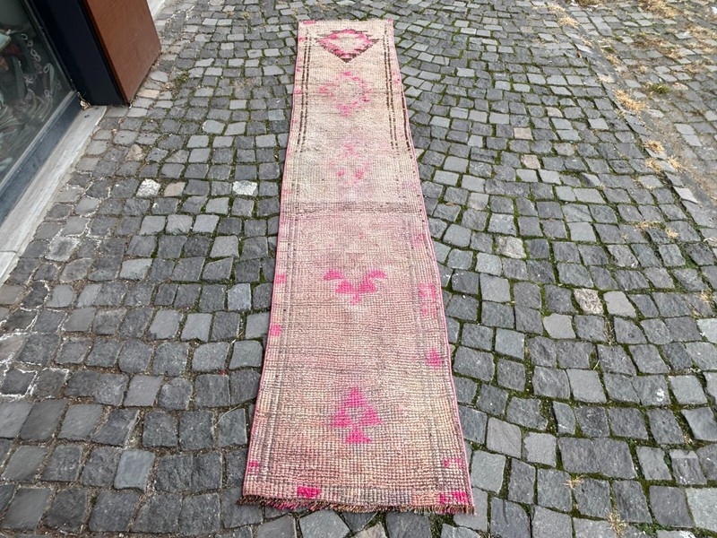 Wool rug, Bohemian rugs, Runner rug, Handmade rug, Turkish rug | 2,0 x 10,3 ft gallery