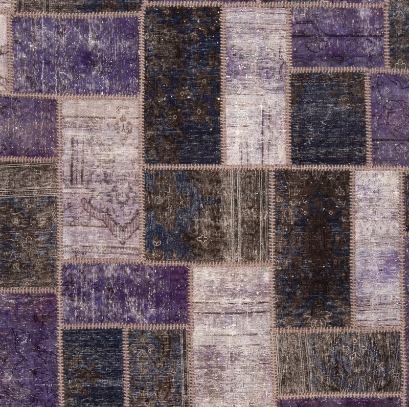 Vintage 319x219 cm Patchwork Hand Knotted Oriental Rug Carpet Blue gallery