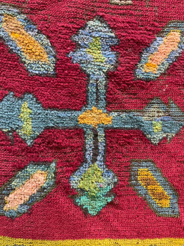 Antique Hand Knotted Rare Authentic Collectible European Wool Rug Carpet gallery