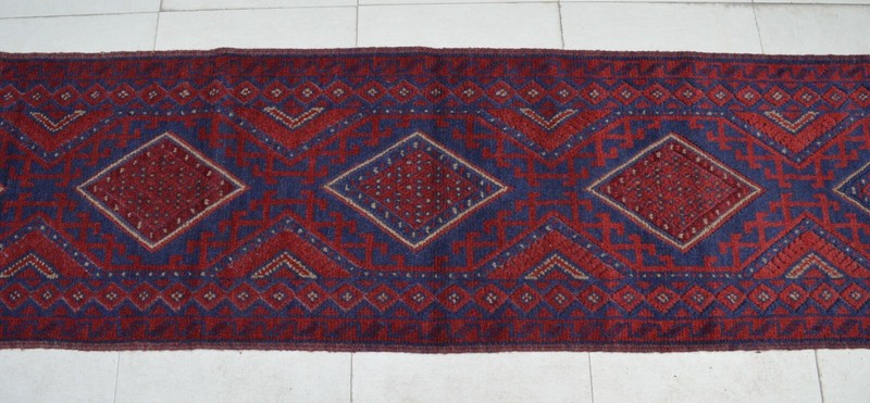 2 x 8'11 ft Handmade afghan tribal mushvani wool runner rug, hallway runner rug gallery