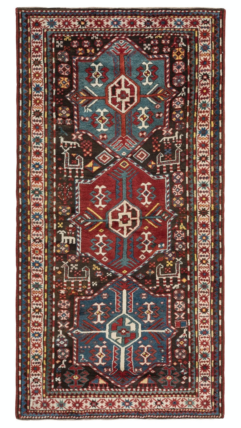 4x7.7 Ft Antique Karabagh Rug, South Caucasus, Late 19th Century gallery