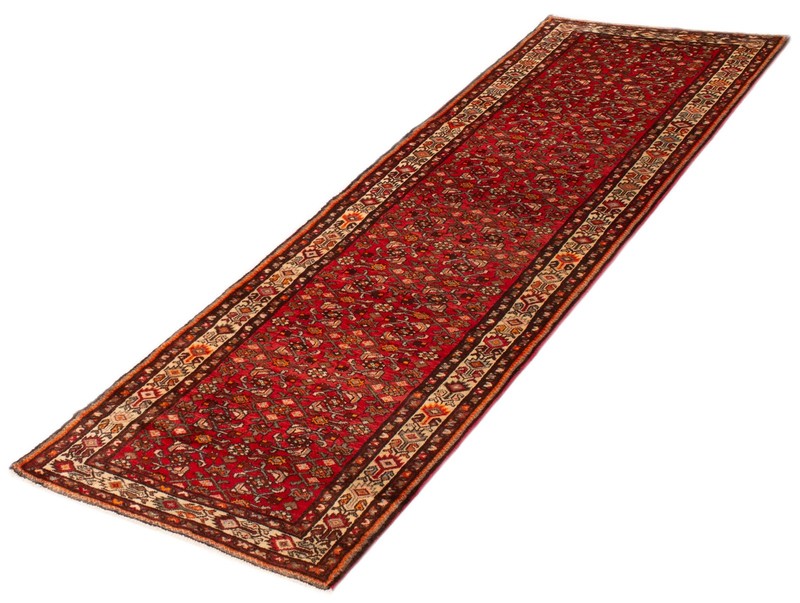 3'2" x 10'4" Vintage Hand-knotted Runner Rug Traditional Oriental Carpet gallery