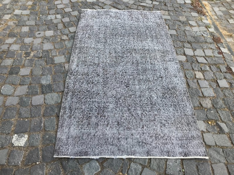 Bohemian Area Rug Handmade Wool Rug Turkish Vintage Traditional Rug 3,7 x 6,5 ft gallery