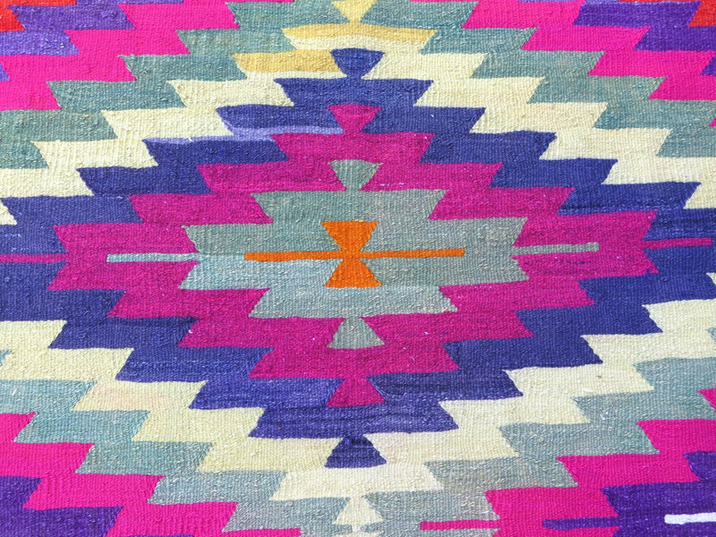 Area Rugs, Turkish Kilim Wool Rug, Multicolor Carpet, Large Teppich Tapi 70"x98" gallery