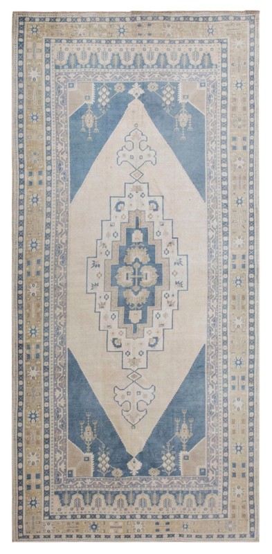 Vintage Turkish Rug, 168x360 cm (5.5x11.8 ft), Oushak Area Rug, Antique Rug gallery