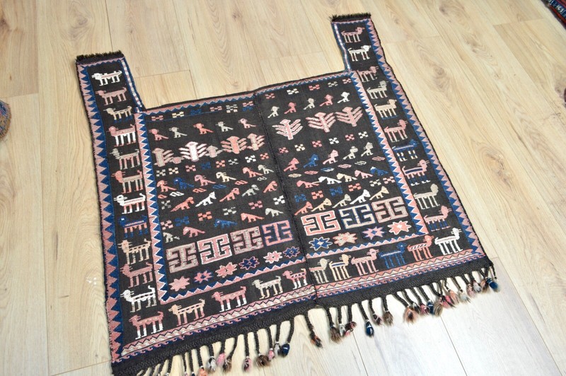 WONDERFUL ANTIQUE HORSE COVER MADE BY SHASAVAN TRIBE CIRCA 1920'S gallery