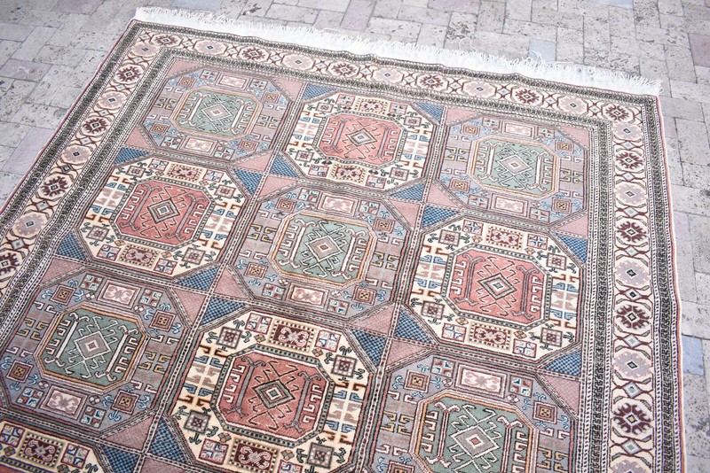 Turkish Rug 77''x115'' Bunyan Carpet Vintage 196x294cm Oriental Decor Rug 6x9 gallery
