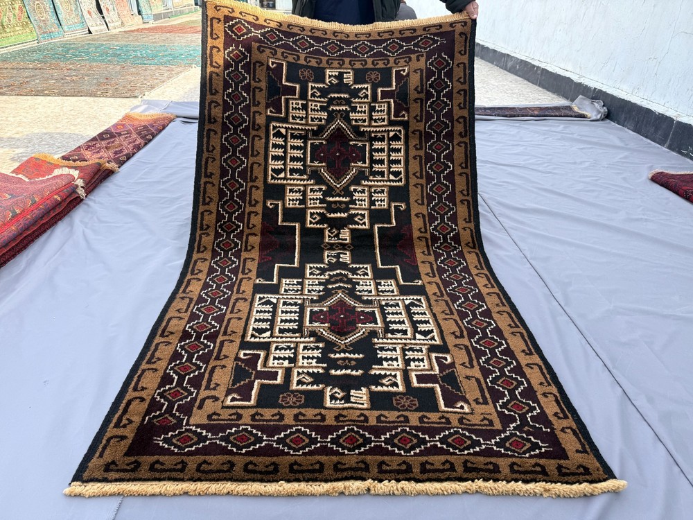 Fine Afghan Vintage Tribal Baluchi Rug 4x7 ft Hand Knotted Antique Oriental Rug