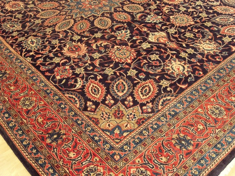 9 x 13 Authentic Handmade Antique Azeri Medallion Wool Rug _EXCELLENT CONDITION gallery