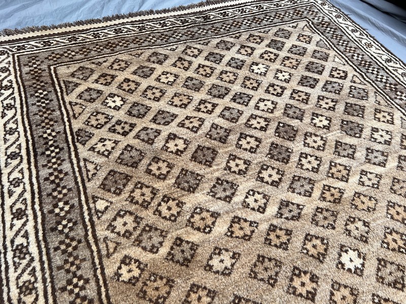 5'6x9'5 Vintage Afghan Baluchi Hand Knotted Wool Rug Tribal Geometric Area Rug gallery