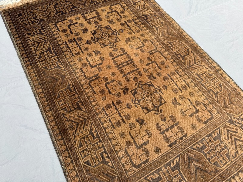 3'4" x 5'2" Vintage Afghan Hand-Knotted Soft Wool Rug Tribal Area Bedroom Carpet gallery