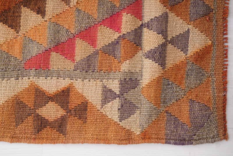 Handmade Oushak Runner 3x11 - Muted Turkish Kilim Rug, Vintage Hallway, 516 gallery
