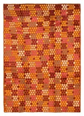 Vintage Brown Traditional 6’9″ x 9’8″ Hand-Knotted Oriental Wool Area Rug