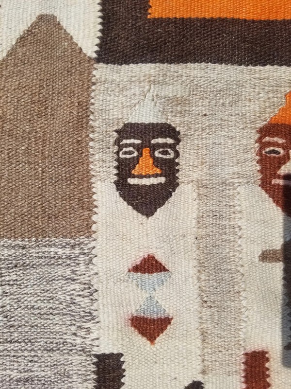 Vintage Traditional Handmade South American Wool Kilim Rug 5.0x2.9ft gallery