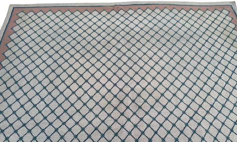 7X10 Portuguese Needlepoint Rug Flat-Woven Tapestry Edge Fraying 201cm x 305cm gallery