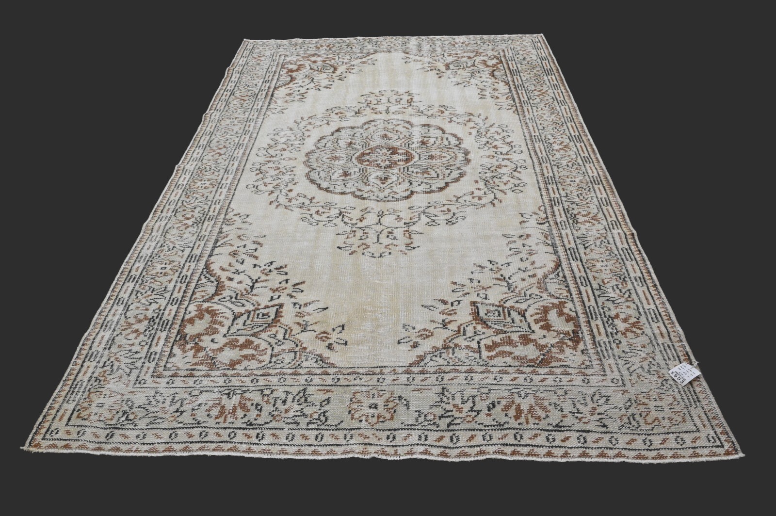 Oushak Turkish Vintage Rug 6x9 Kilim Rug Anatolian Handmade Boho Decor BEIGE gallery