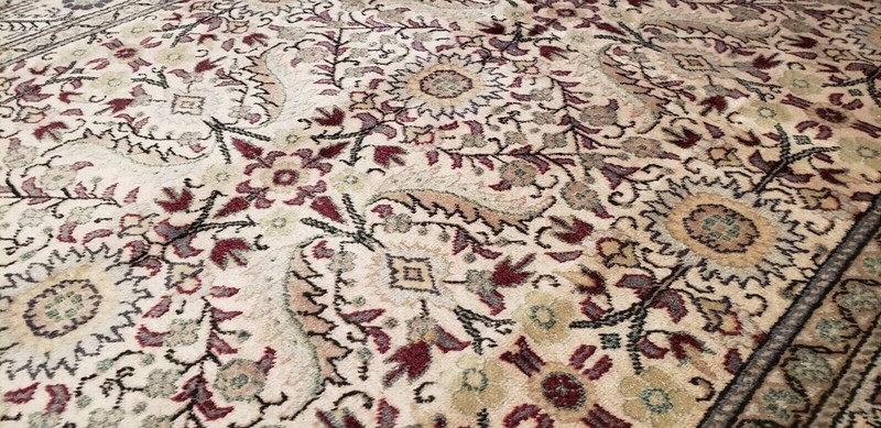 Exquisite Antique 1940-1050's Wool Pile Natural Color Bunyan Area Rug 4'8"×6' gallery