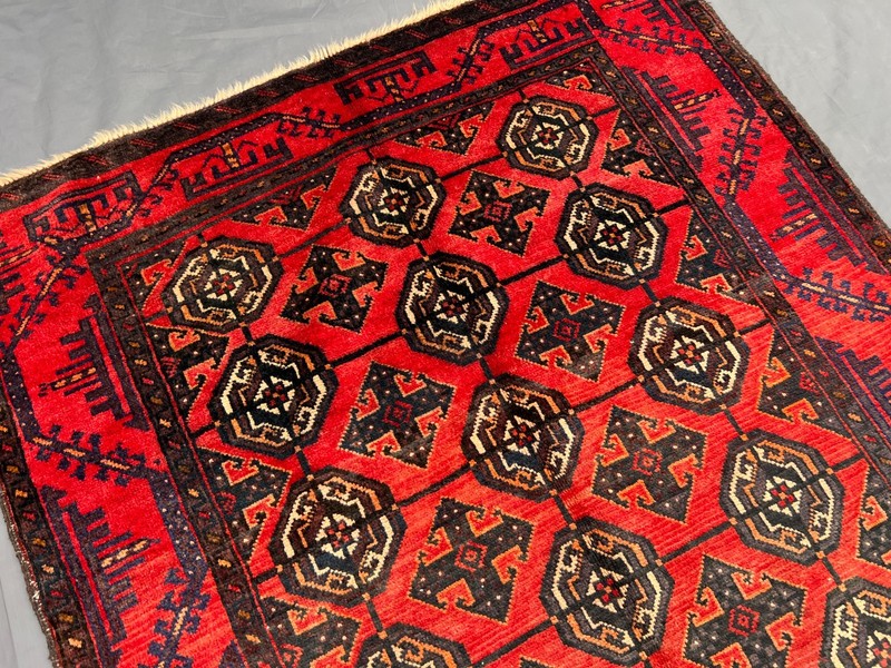 3'7x6'5 ft Vintage Turkmen Bokhara Hand Knotted Oriental Area Rug gallery