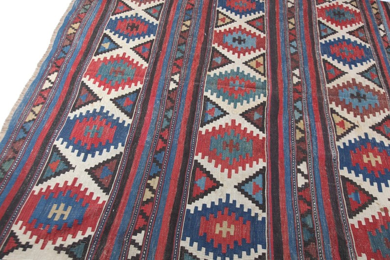 Antique Shirvan Kilim – Caucasian Flatweave, Late 19th Century -5' 11'' X 8' 11' gallery