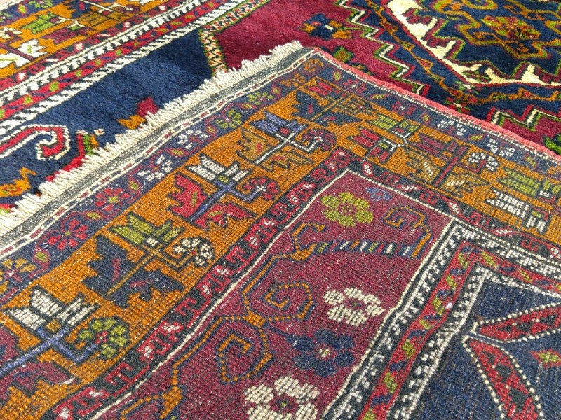 Antique 1900-1939s Wool Pile Tribal Area Rug 4' × 8' gallery