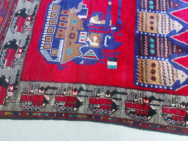 6'x4' Ft Gorgeous Afghan War Art Vintage Wool rug best tribal rug oriental rug gallery