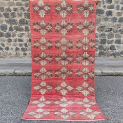 Turkish Rare pattern Old Area Rug 2.76 x 5.45 ft, 3×5 Kitchen Carpet 84 x 166 cm