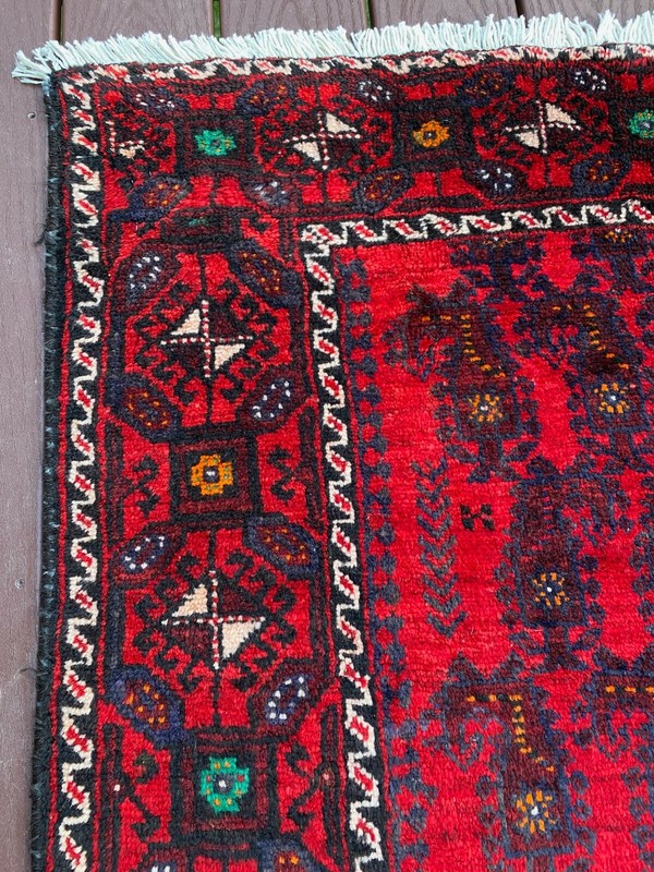 Fine Quality Handmade Afghan Accent Rug, Tribal Paisley Allover Design, 4'x8' gallery