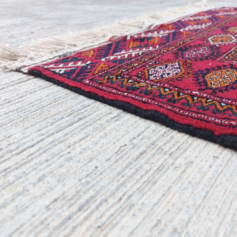 2'9 x 6'9 Oriental Handmade Turkmen Tekke 100% Wool Red Carpet, 84x207cm Rug gallery